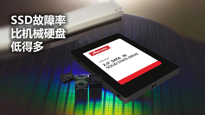SSD故障率比機械硬盤低得多